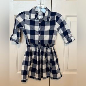 2 Carter’s girl dresses. Plaid and striped. Size 4T. Worn only 2 times each.